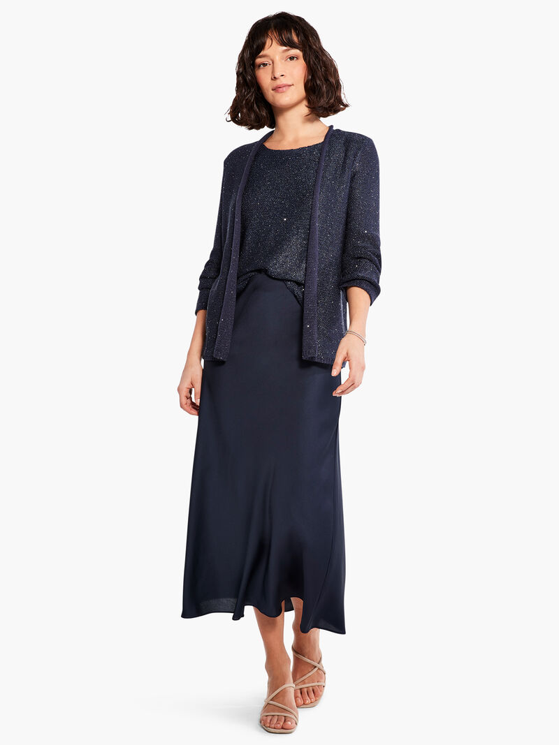 Woman Wears Sequin Cardigan image number 3