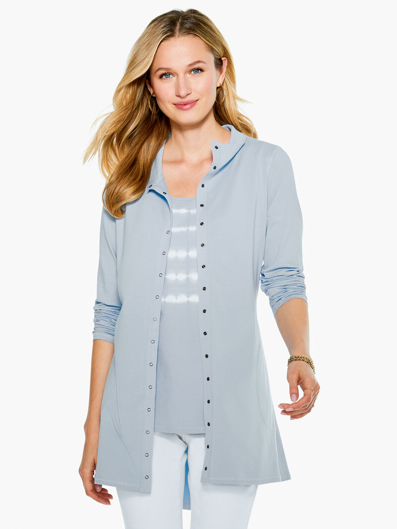 Woman Wears Perfect Knit Snap Jacket image number 0