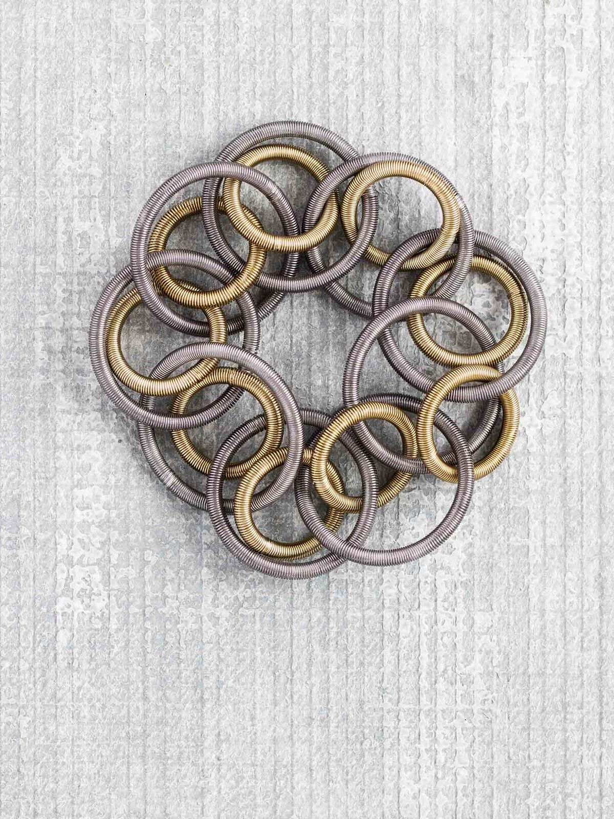 Sea Lily  Slate/Bronze Loop Bracelet