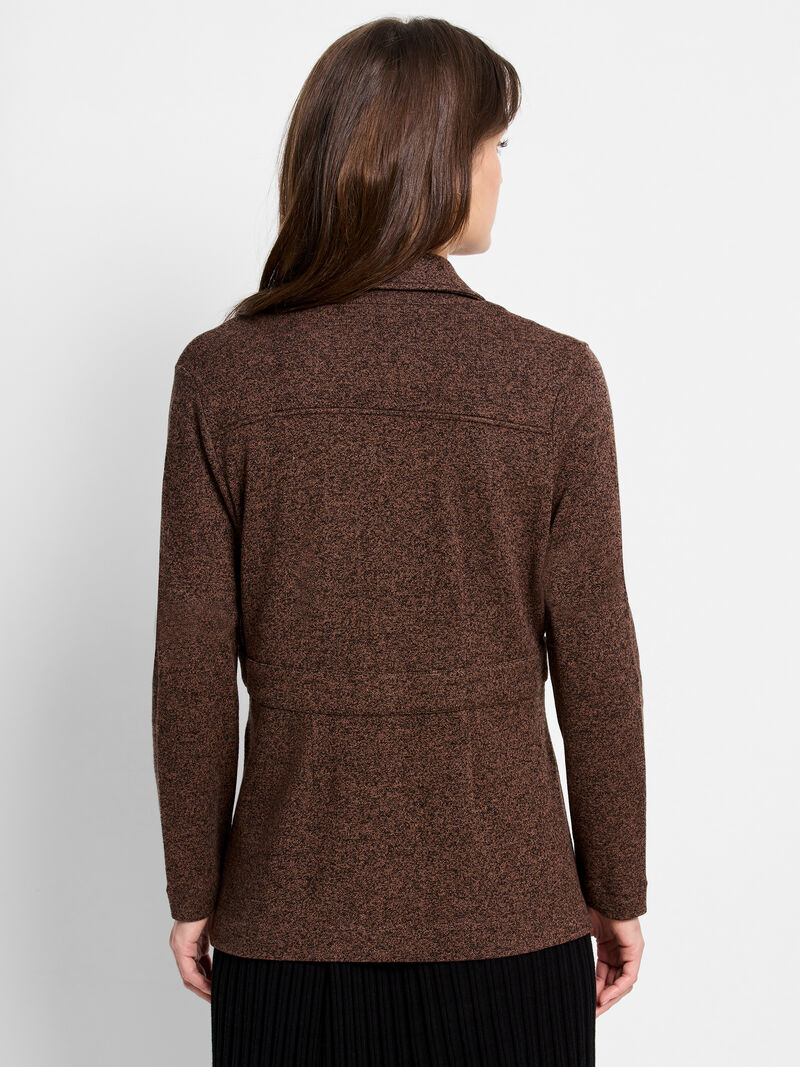 Woman Wears Editor Knit Blazer image number 4