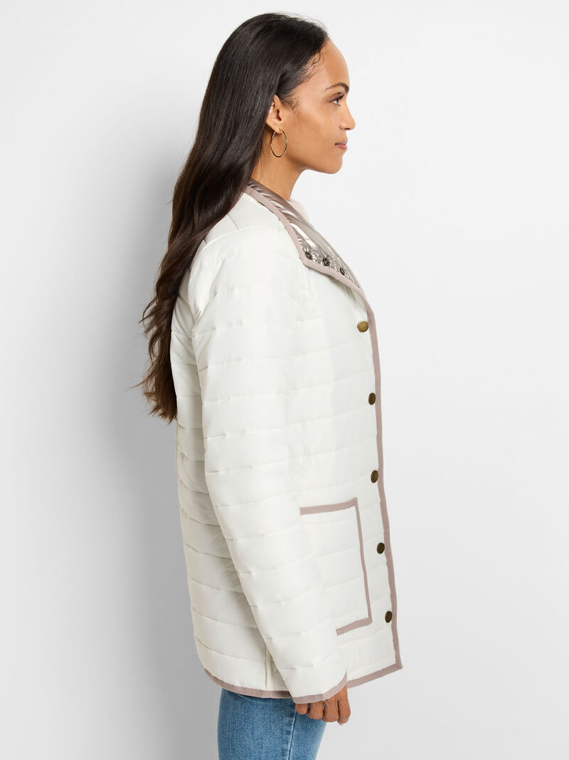 Woman Wears Allovette Reversible Puffer Jacket image number 2