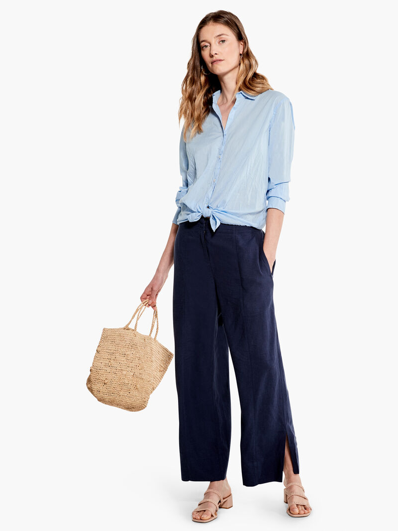 Woman Wears Cotton Boyfriend Shirt image number 3