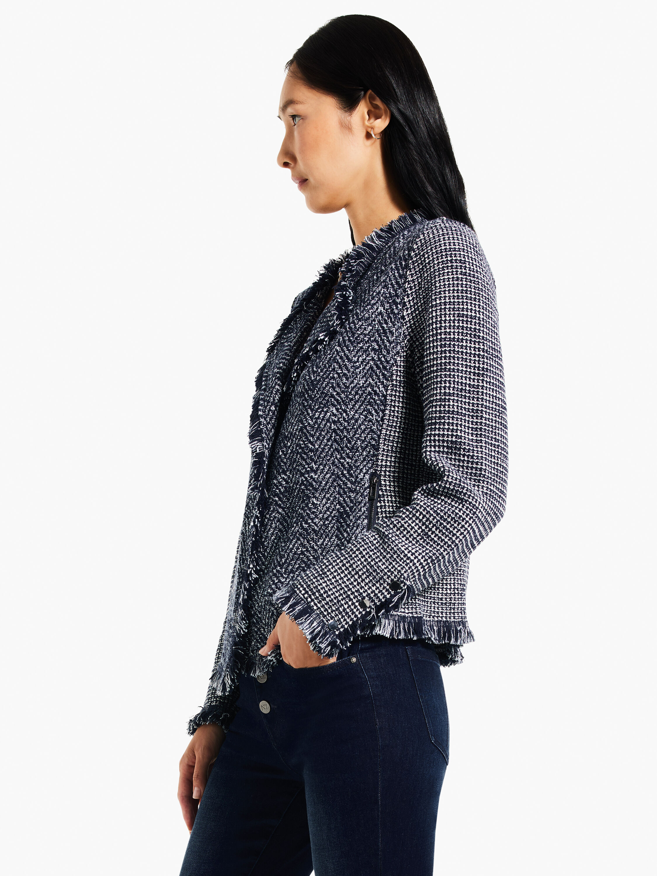 Fringe Mix Knit Blazer NIC ZOE
