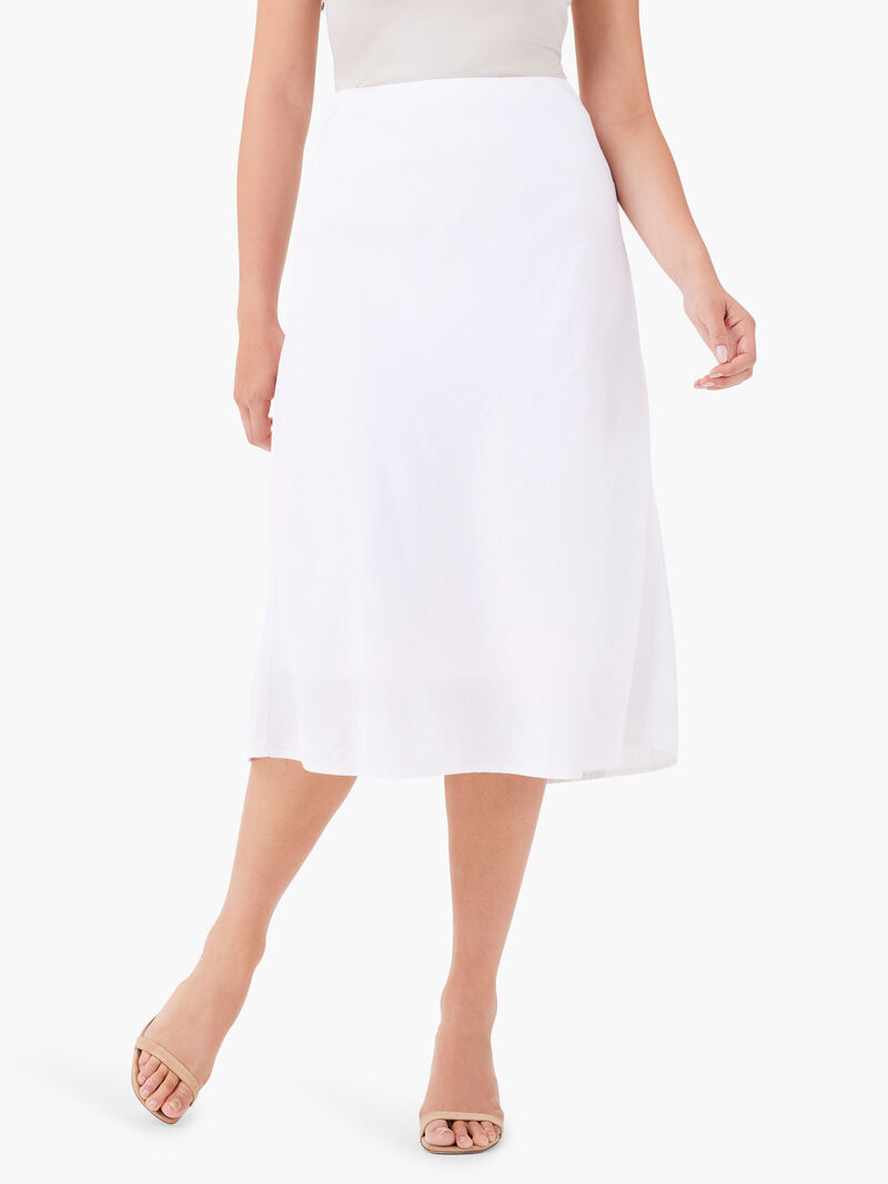 Woman Wears Rumba Linen Slip Skirt image number 0