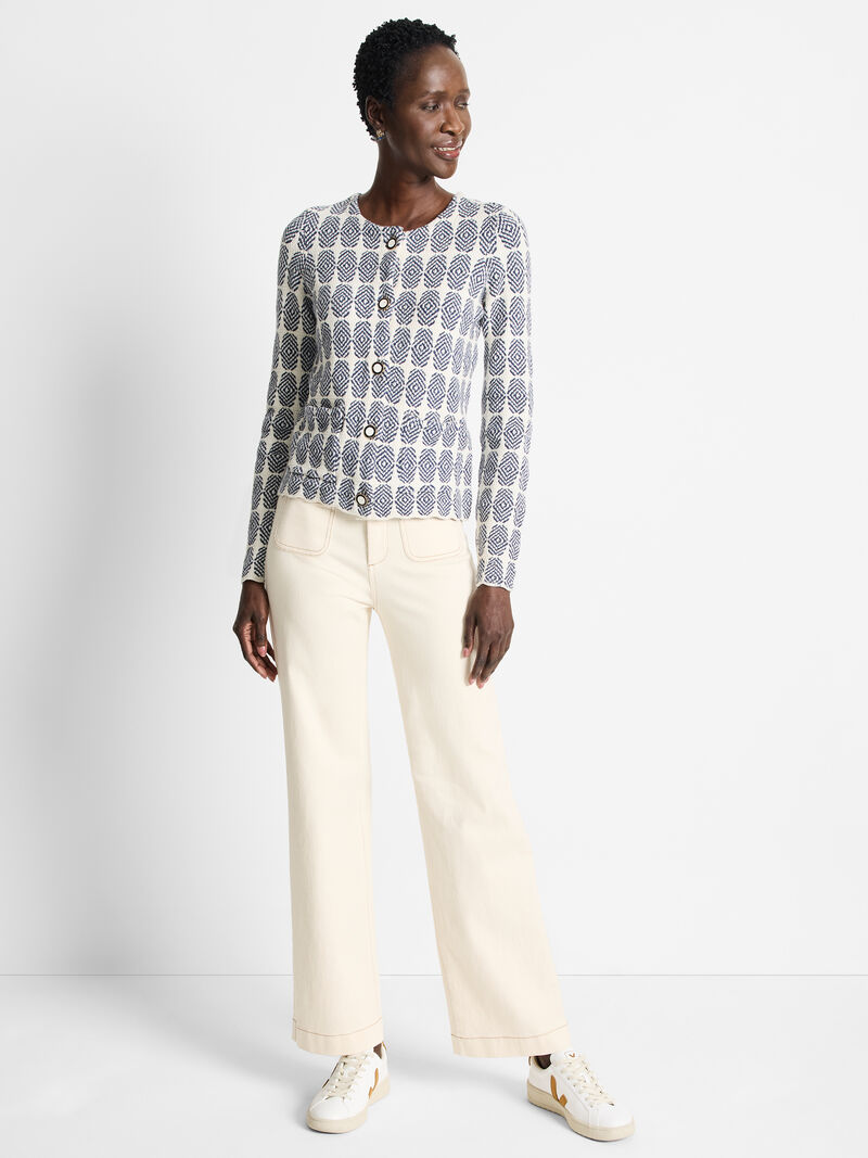 Stacked Medallions Knit Jacket