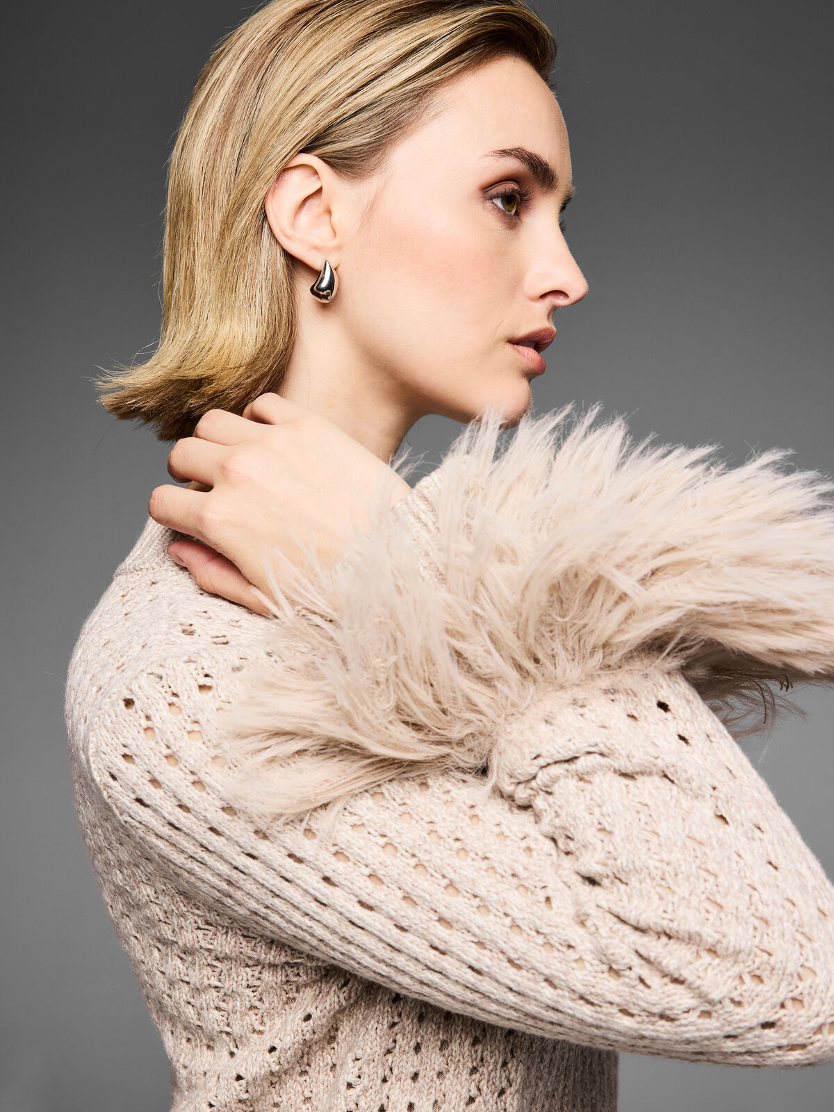 Gold Label Party Cuff Pointelle Sweater