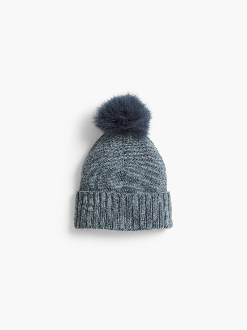 Woman Wears Hat Attack Cashmere Pom Hat image number 0