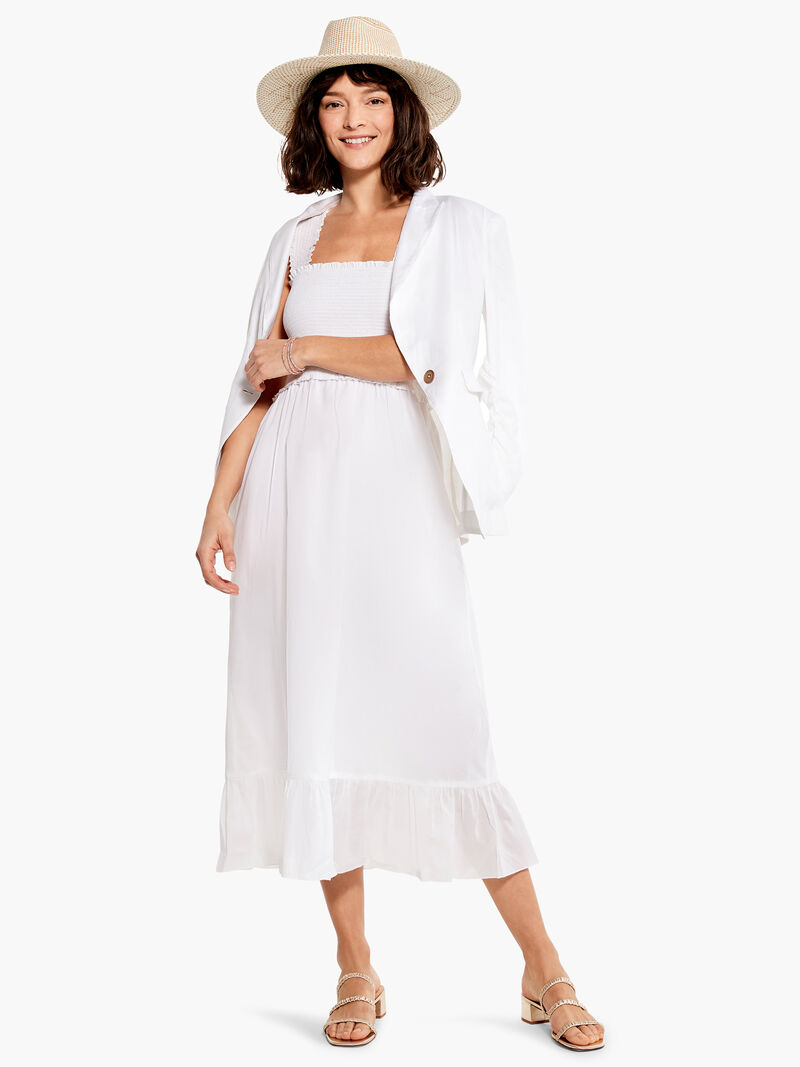 Woman Wears Cotton Lawn Smocked Dress image number 3