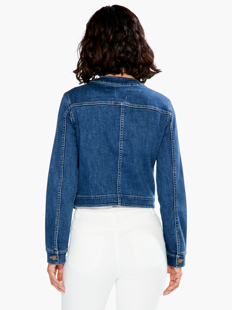 Woman Wears Top It Off Denim Jacket image number 3