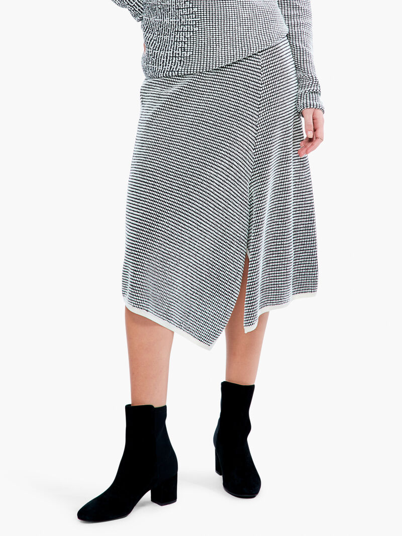 Woman Wears Pixel Knit Skirt image number 1