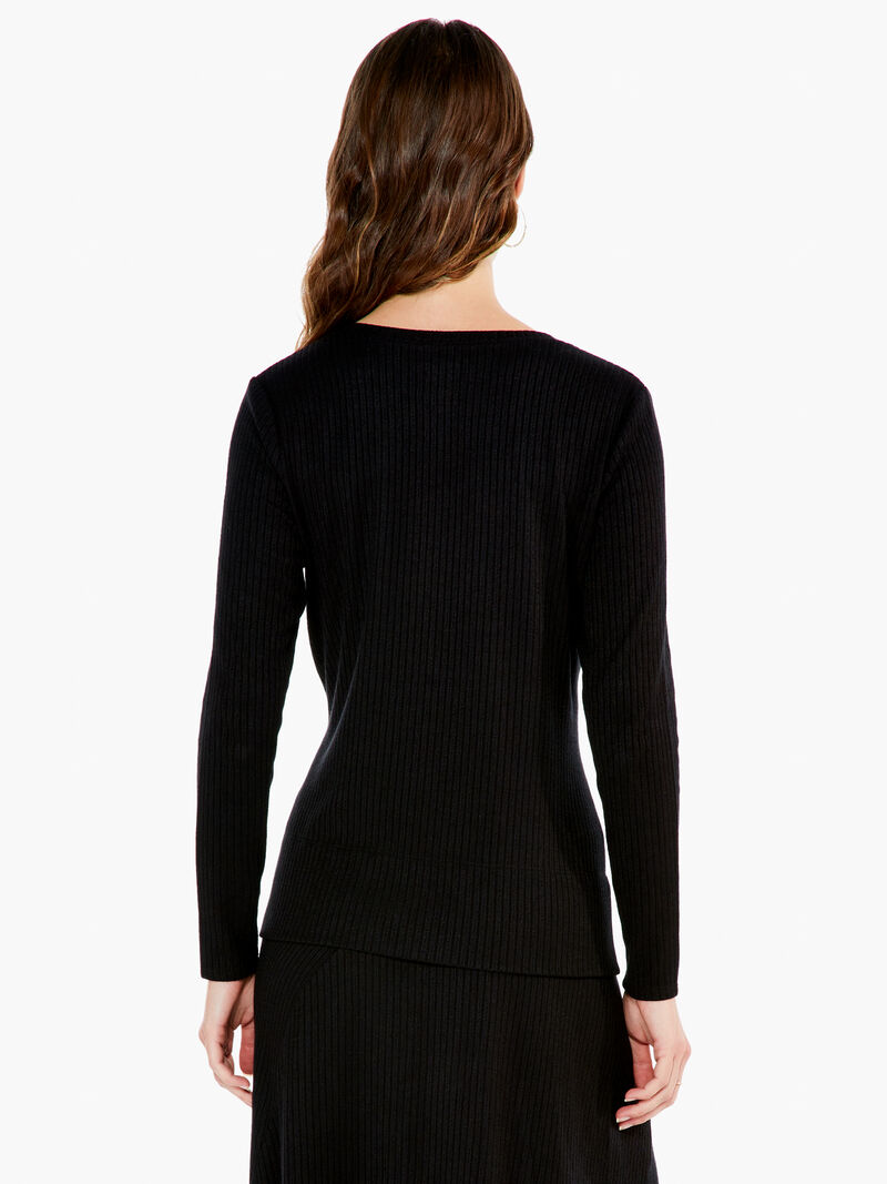 Woman Wears Cozy Rib Twist Top image number 2