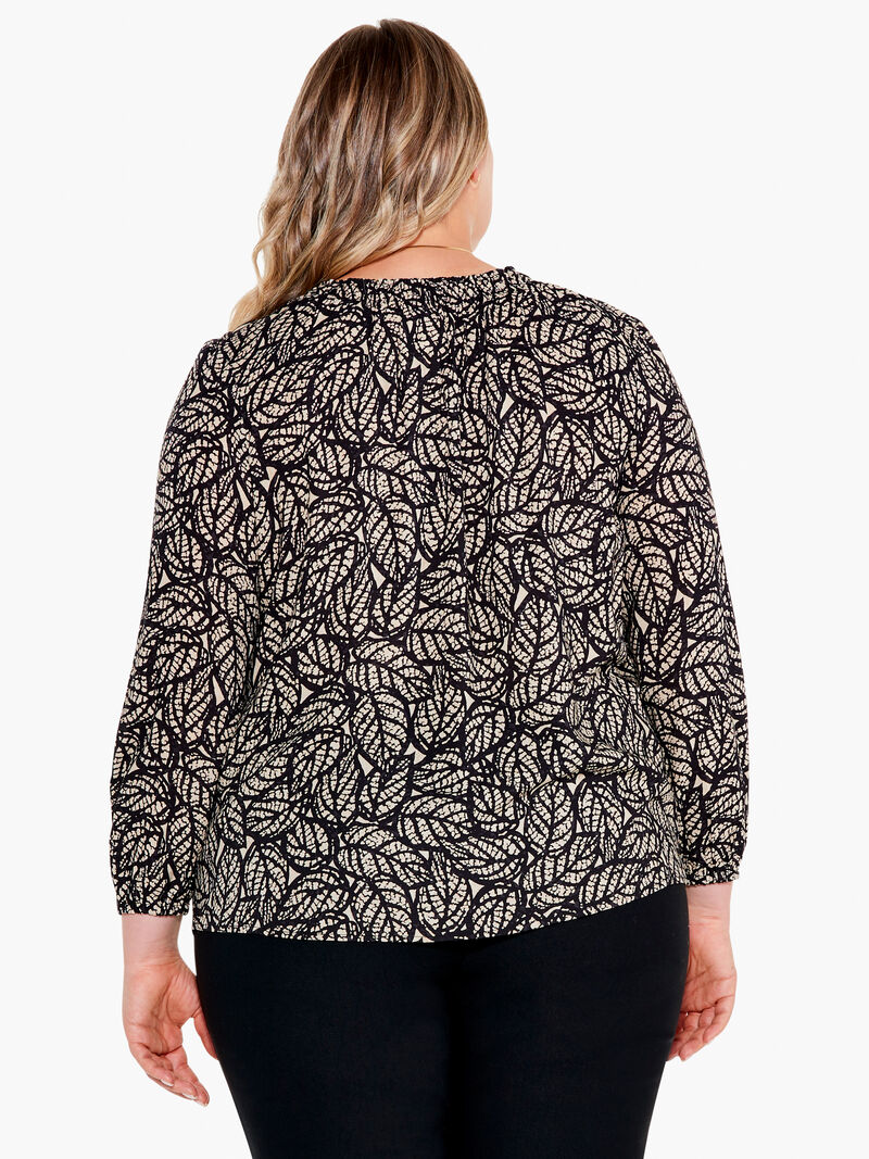 Woman Wears Lacy Leaves Top image number 2