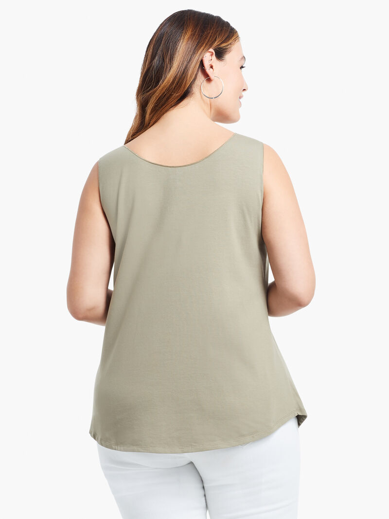 Woman Wears Shirt Tail Perfect Tank image number 2