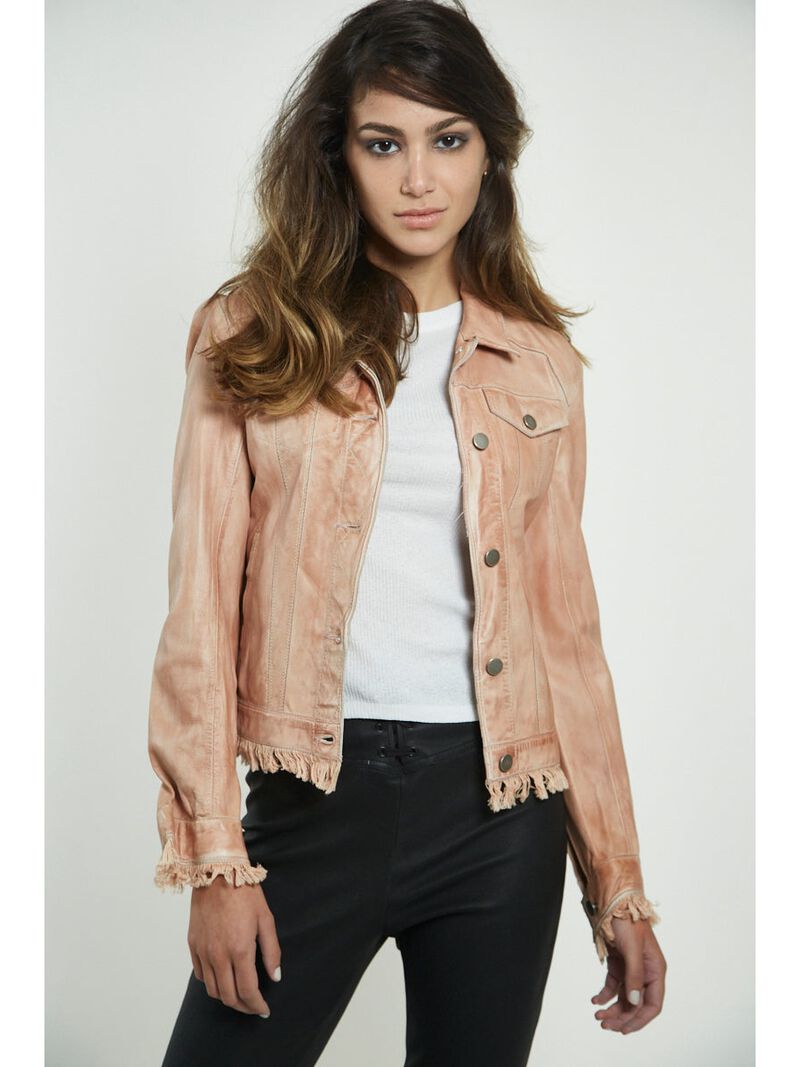 JKT NYC Alexa Patina Leather Jacket