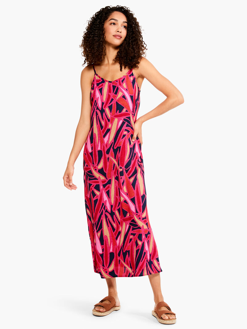 Woman Wears Sunset Jungle Slip Dress image number 3