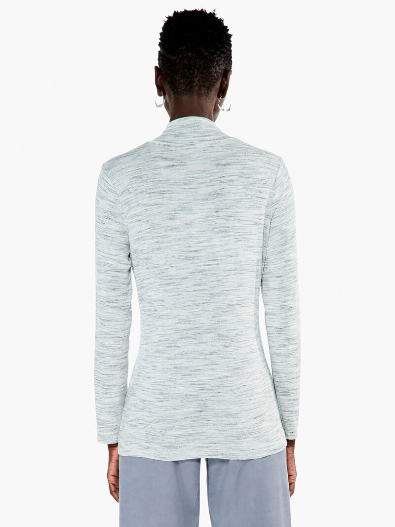 Woman Wears Spacedye Button Turtleneck image number 2
