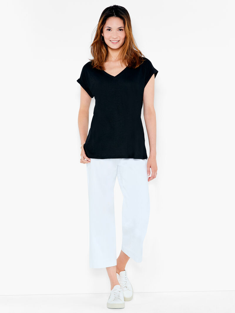 Woman Wears NZT Short Sleeve V-Neck Tee image number 3