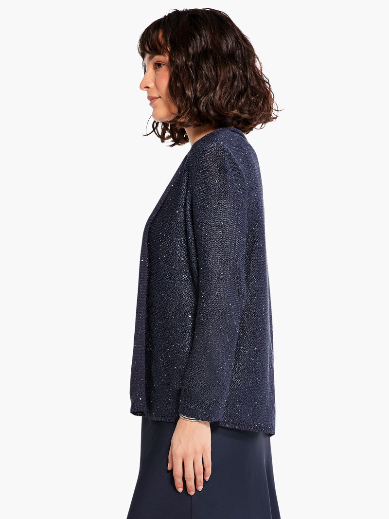 Woman Wears Sequin Cardigan image number 1
