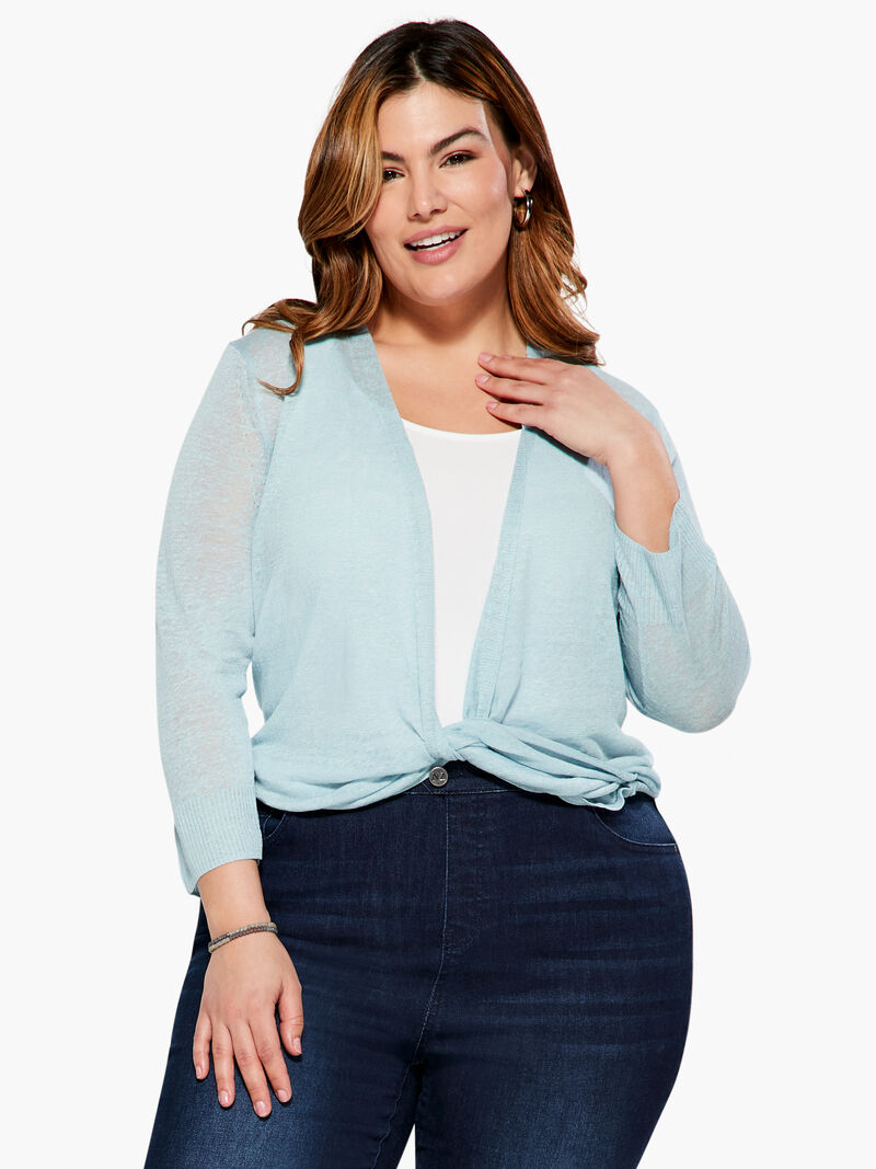 Woman Wears Lightweight 4-Way Cardigan image number 2