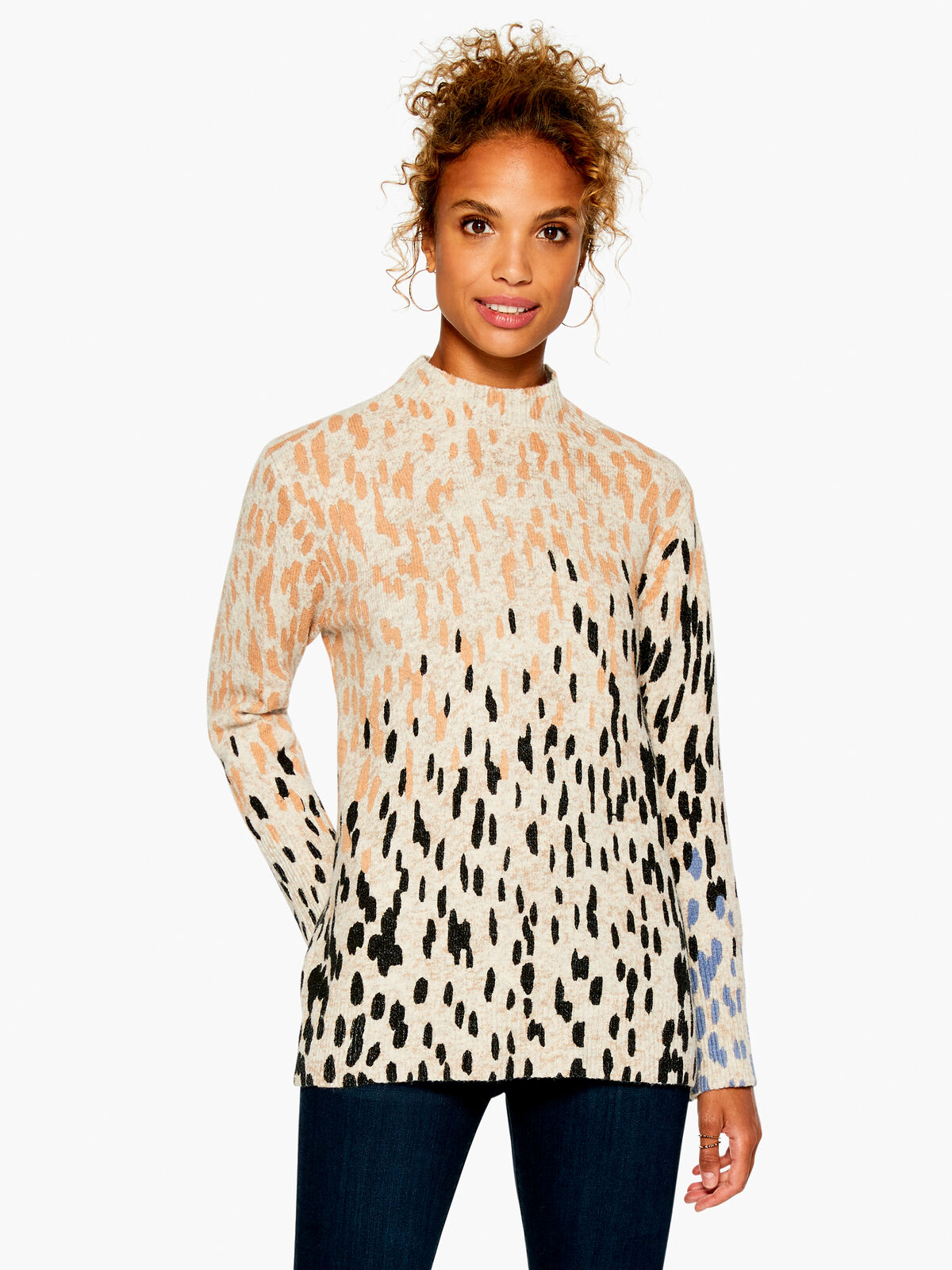 Cozy Up Spotted Turtleneck