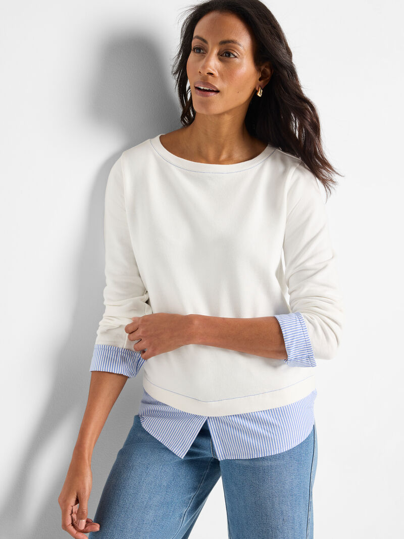 Woman Wears Layered Look Top image number 0