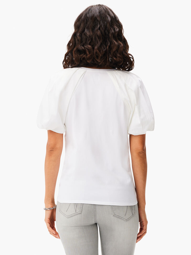 Woman Wears Mixed Media Statement Tee image number 2