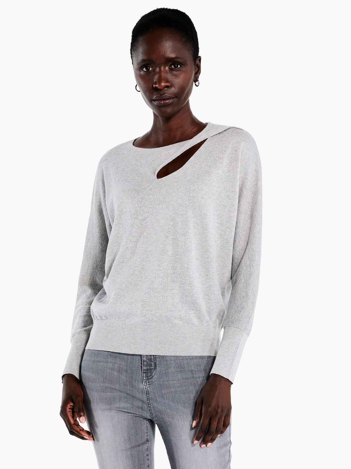 Soft Sleeve Twist Sweater Tee