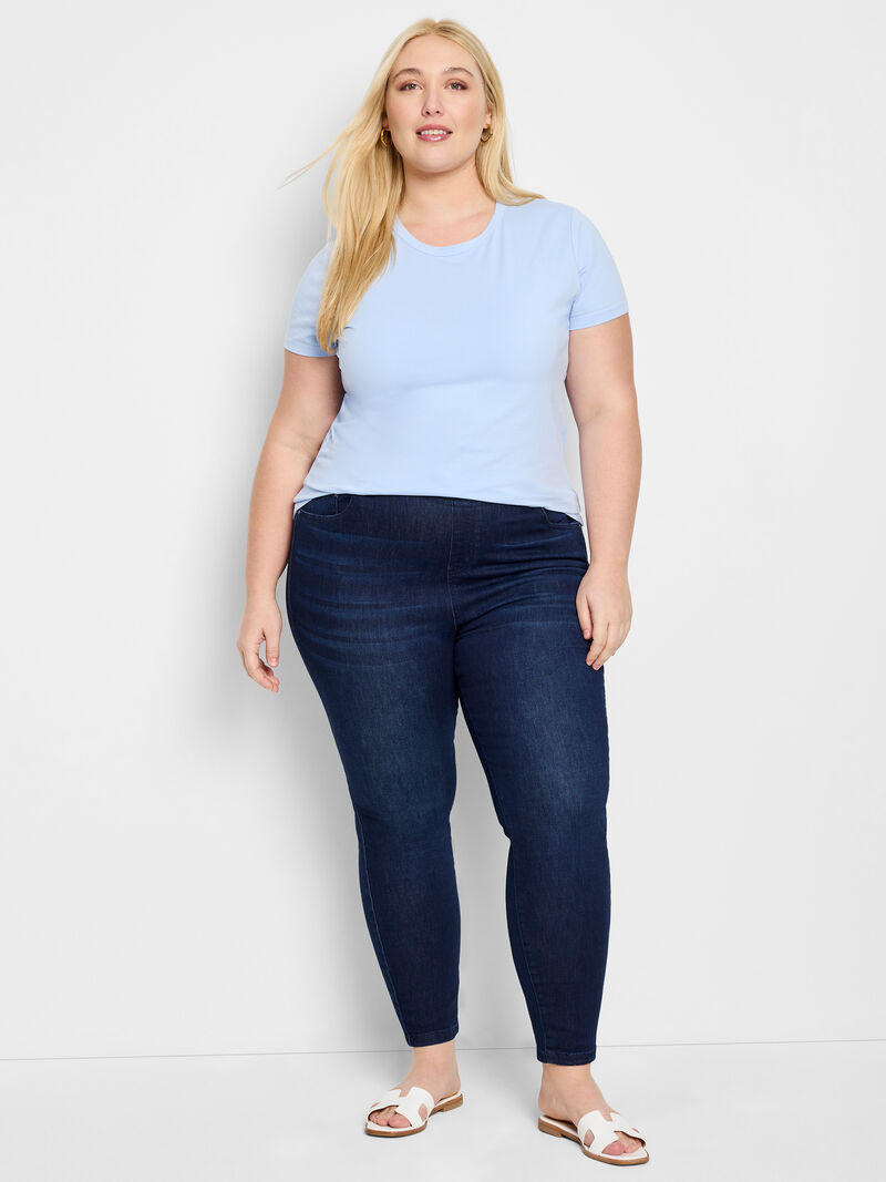 Woman Wears Perfect Knit Crew Neck T-Shirt image number 1