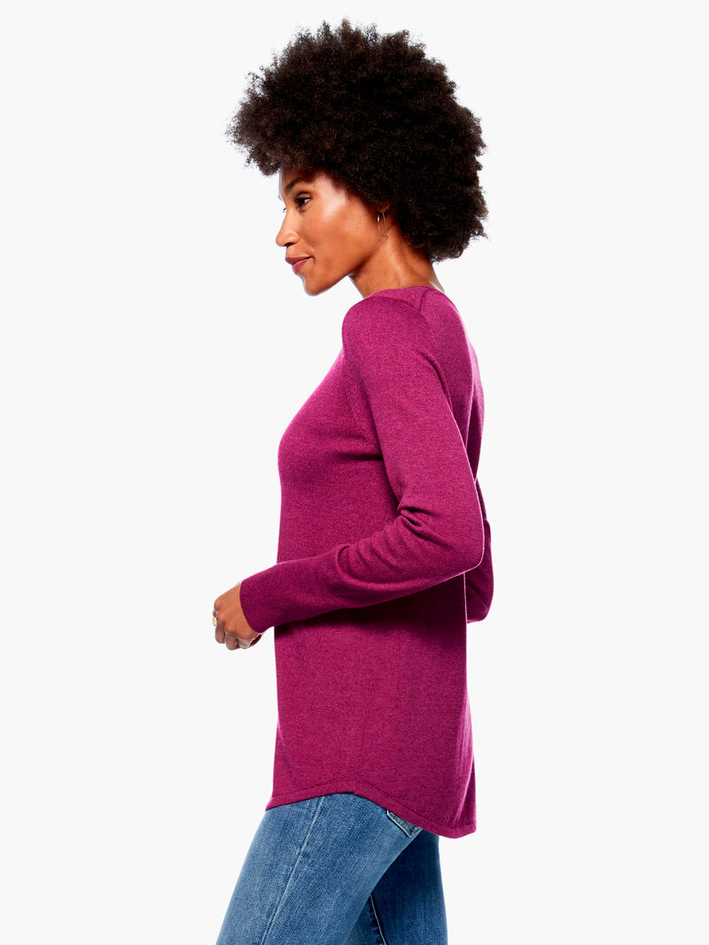 Woman Wears Vital V Neck Sweater image number 1