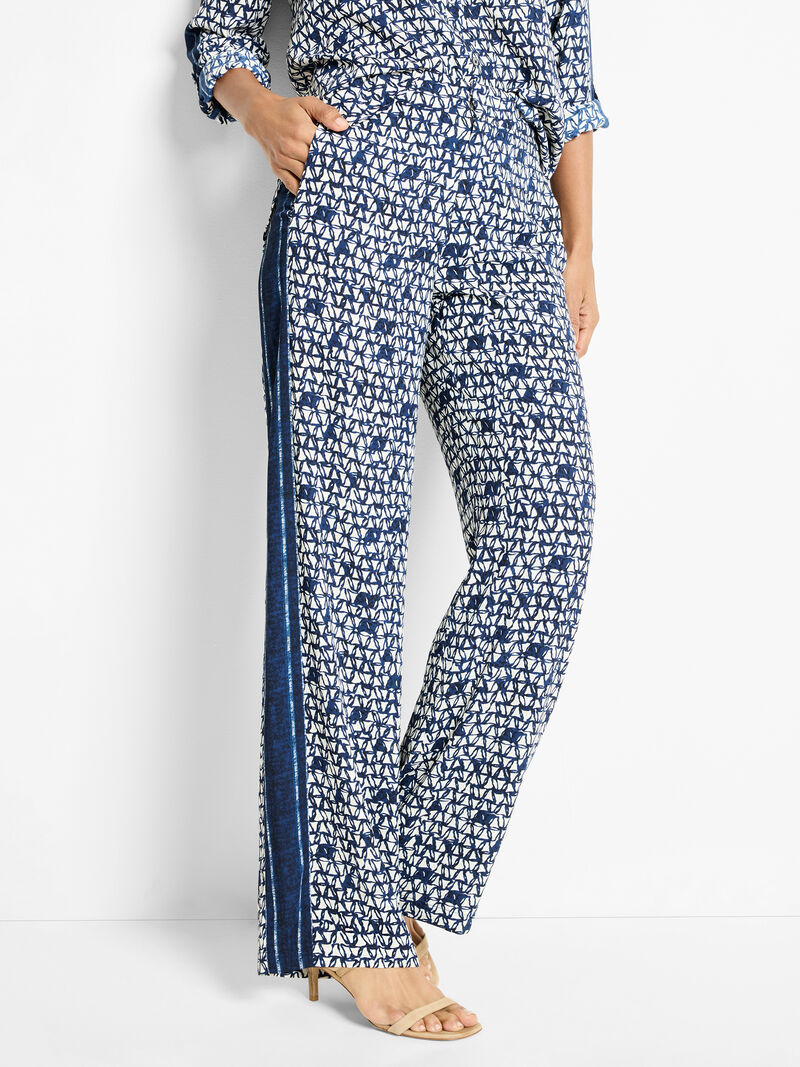 31" Etched Angles Wide-Leg Pant