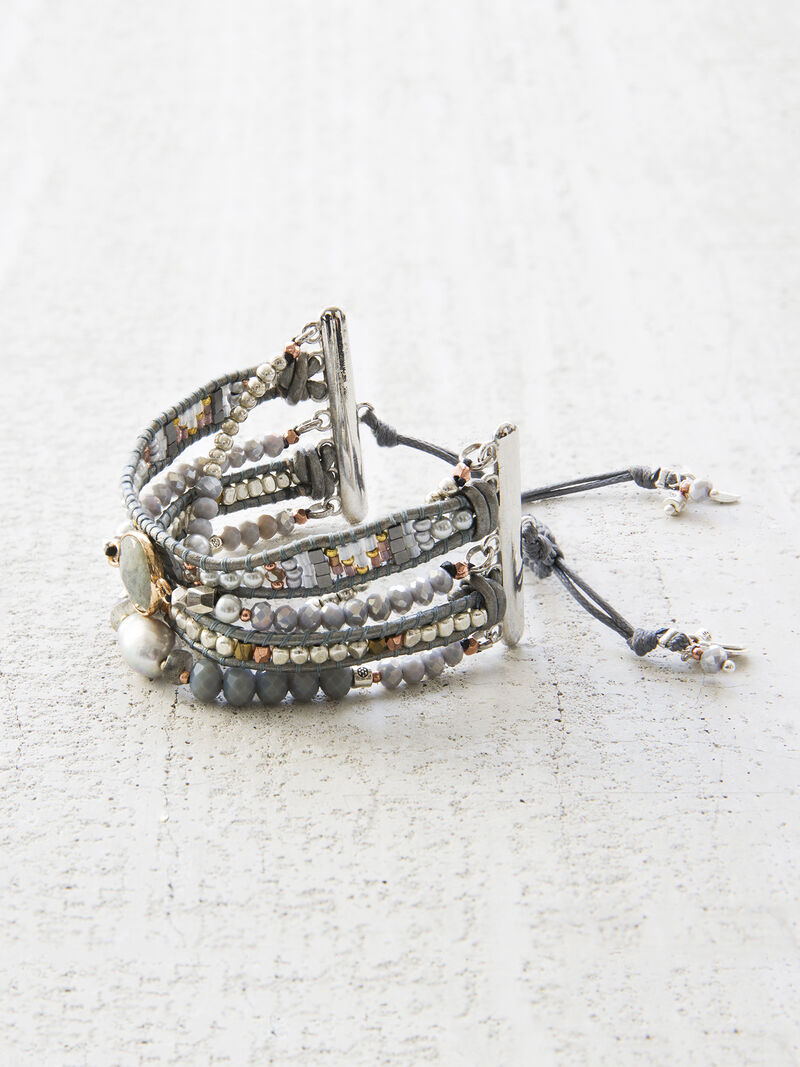 Woman Wears NAKAMOL MULTI BEADED LAYERED BRACELET image number 0