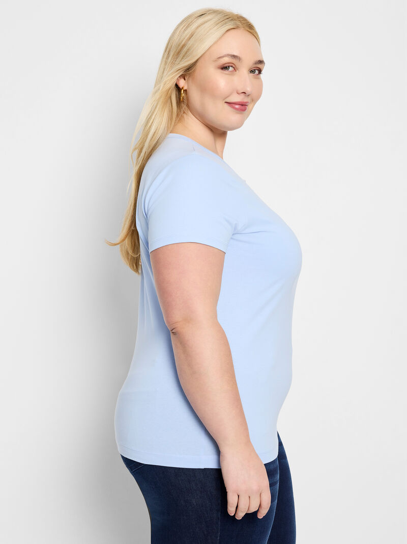 Woman Wears Perfect Knit Crew Neck T-Shirt image number 2