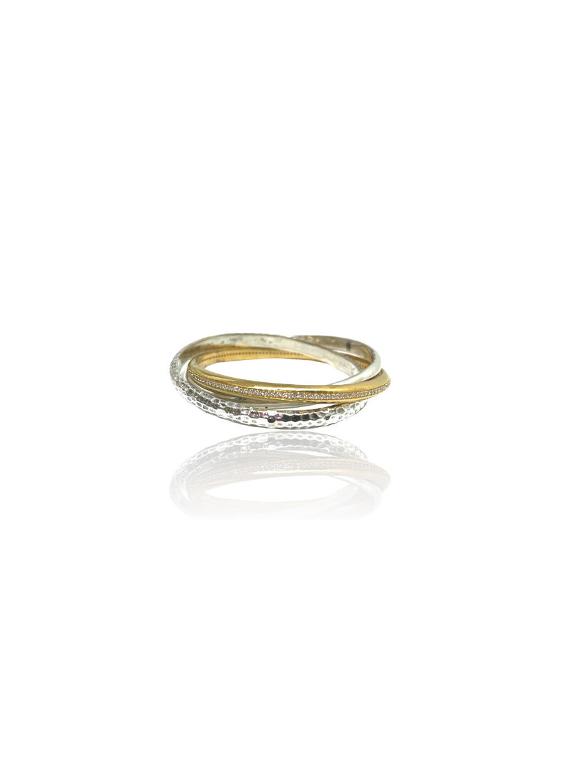Tat2 Designs - Mixed Metal Trinity Ring