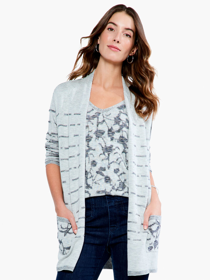 Woman Wears Shadow Garden Cardigan image number 0