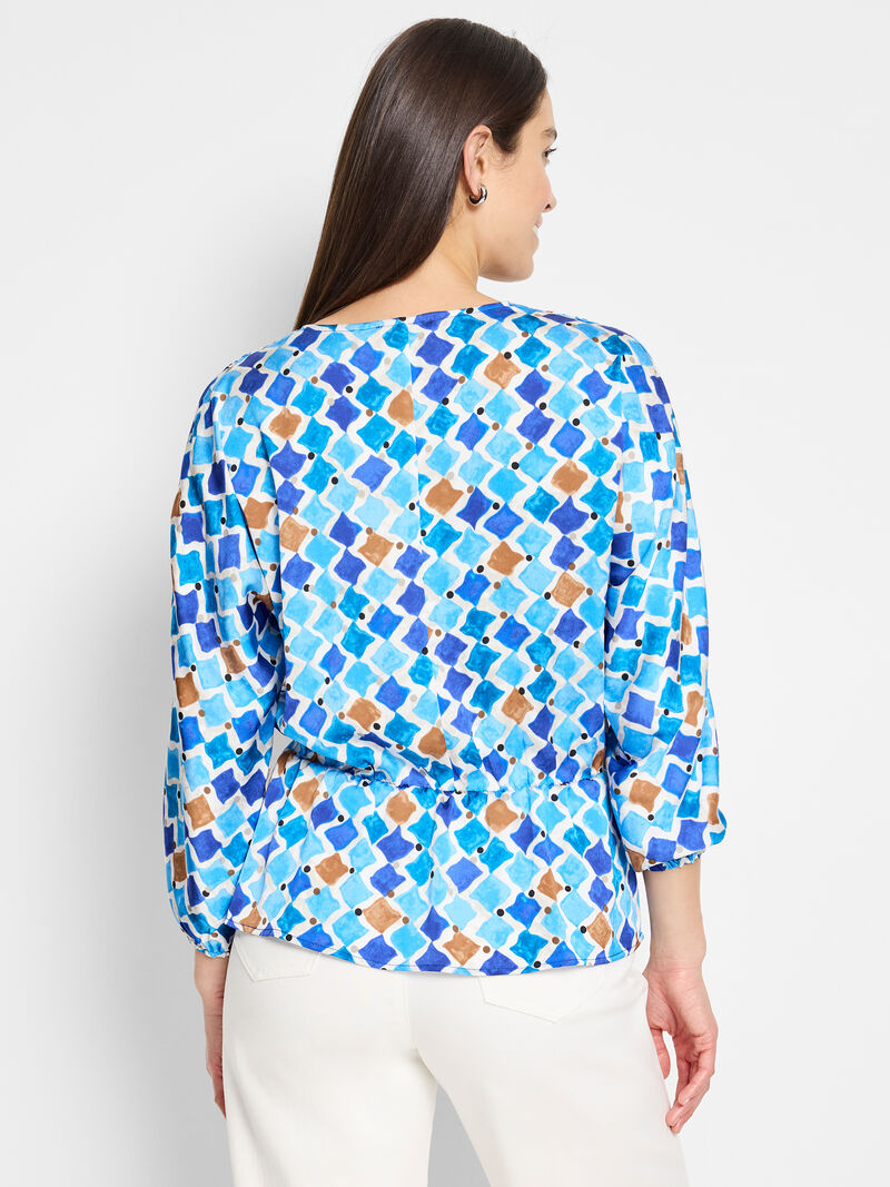 Woman Wears Mosaic Sofia Top image number 4