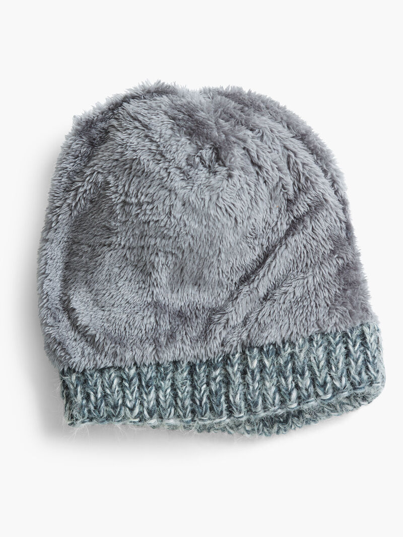 Woman Wears Lined Mélange Beanie image number 1