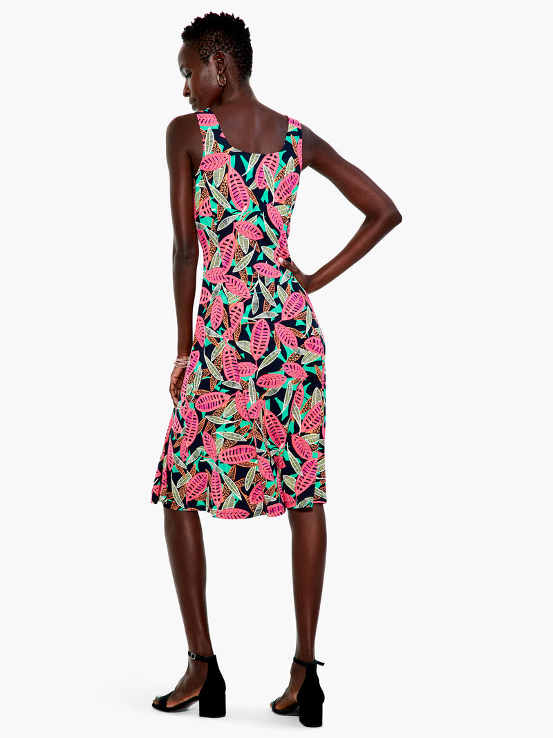 Woman Wears Colorful Canopy Dress image number 2