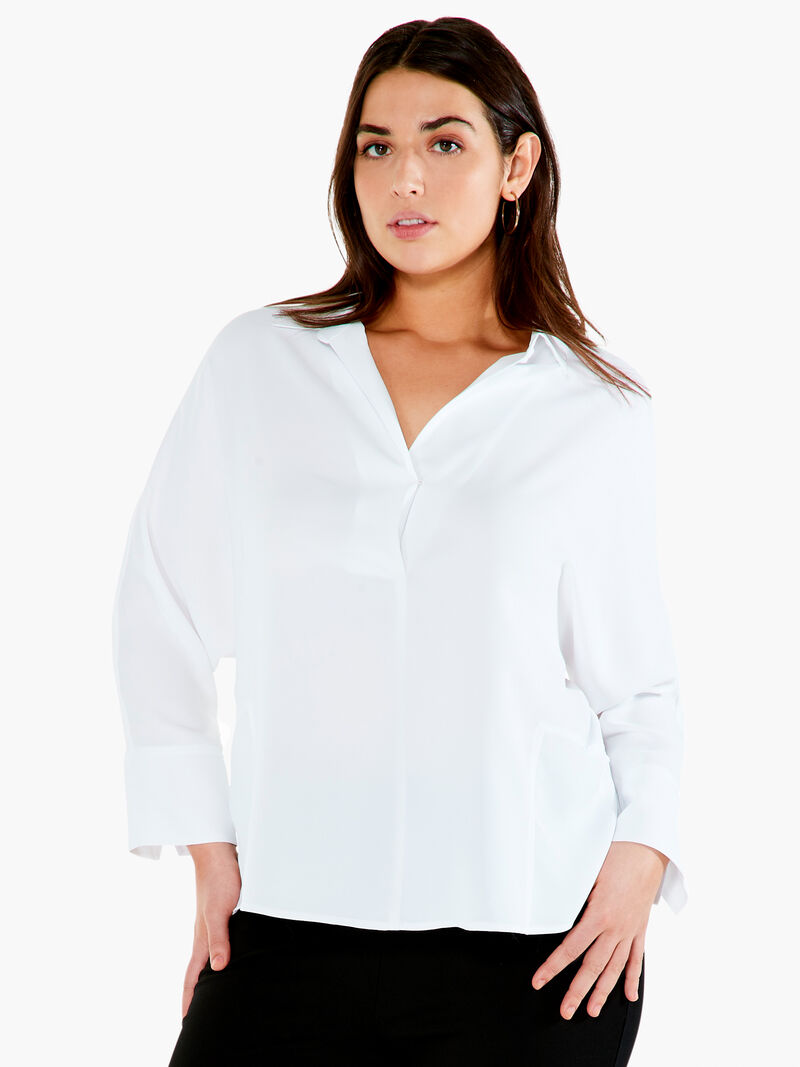 Woman Wears Flowing Ease Blouse image number 0