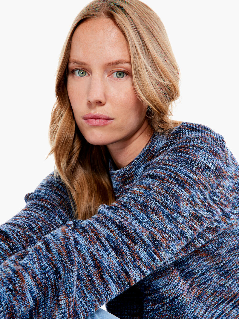 Woman Wears Femme Sleeve Spacedye Sweater image number 0