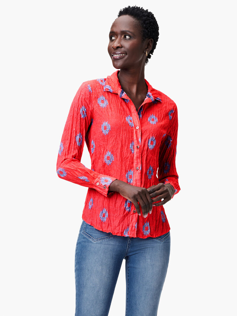 
                    Medallion Crinkle Shirt