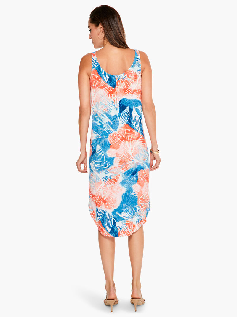 Woman Wears Watercolor Blooms Tank Dress image number 2
