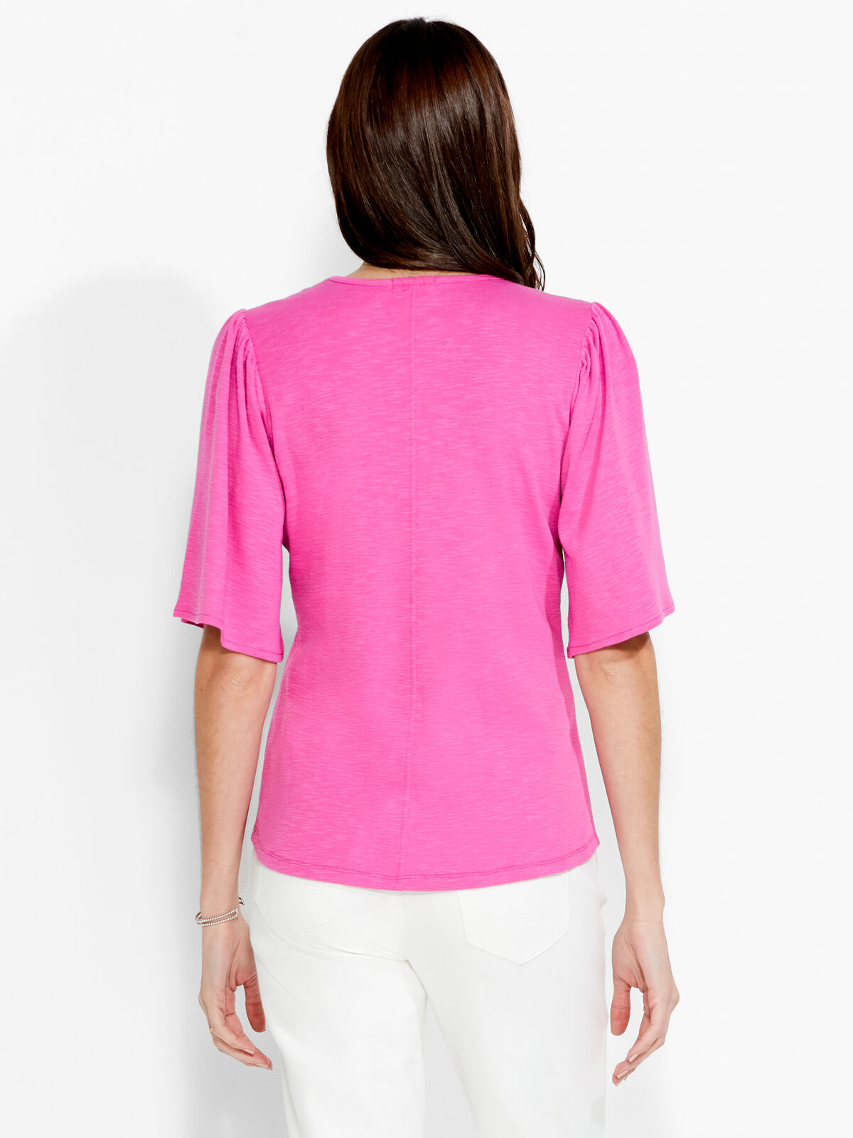 NZT Square Neck Flutter Sleeve Tee