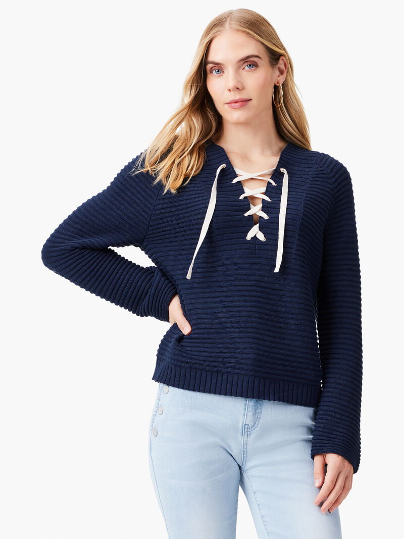 Woman Wears Sailor Sweater image number 1