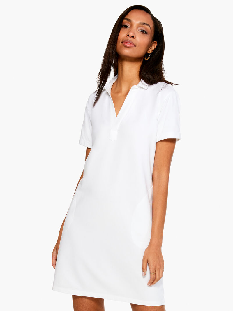 
                    French Terry Pop Collar Dress