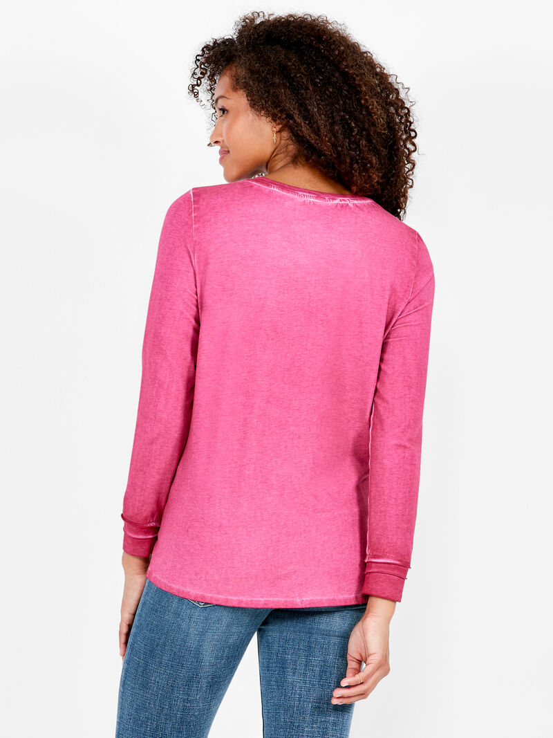 Woman Wears NZT Long Sleeve Crew Tee image number 2