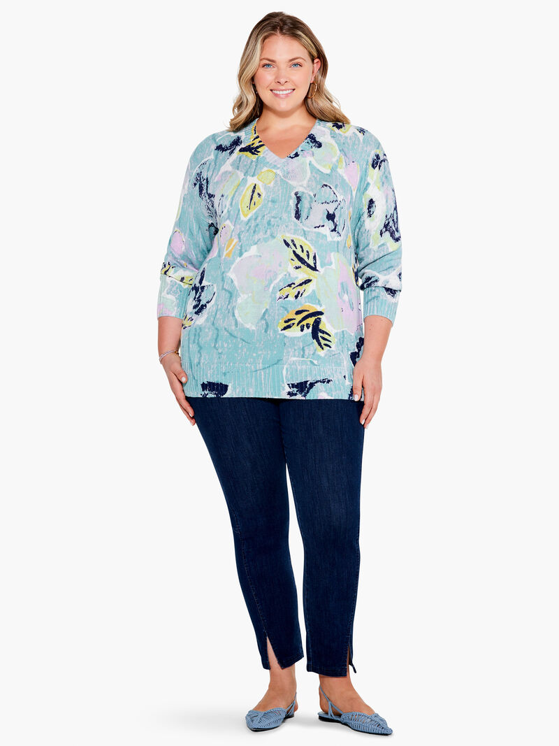 Woman Wears Greenhouse Garden Sweater image number 3