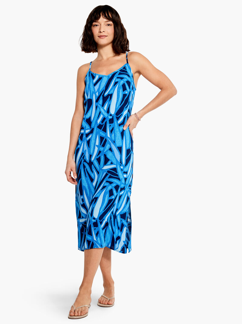 Woman Wears Sunset Jungle Slip Dress image number 3