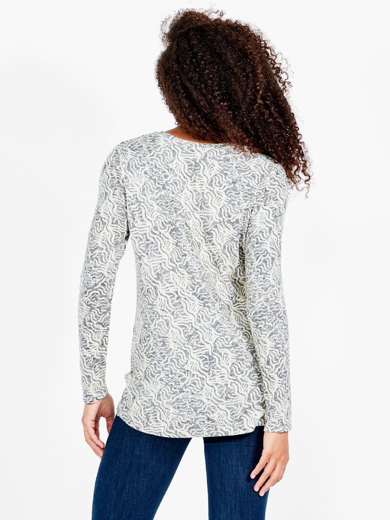 Woman Wears NZT Angled Ikat Long Sleeve Tee image number 2