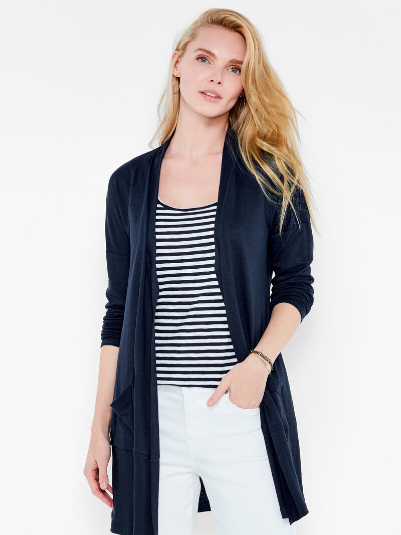 Woman Wears NZT Long Sleeve Pocket Cardigan image number 0