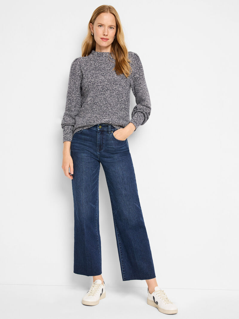 Woman Wears 28" Weekend Wide Leg Jeans image number 1